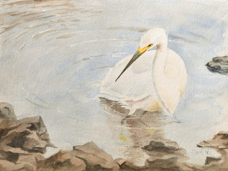 Swan-like |  $120  | watercolor