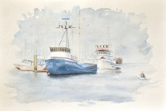 Bodega Bay Boats | $280  | watercolor